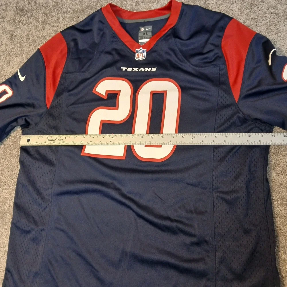 Nike NFL Houston Texans Ed Reed 20 Jersey Mens XL Navy Blue Football Jersey
